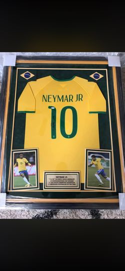 Neymar Jr. Autographed Signed Brazil Framed Jersey Authenticated PSA/DNA +COA