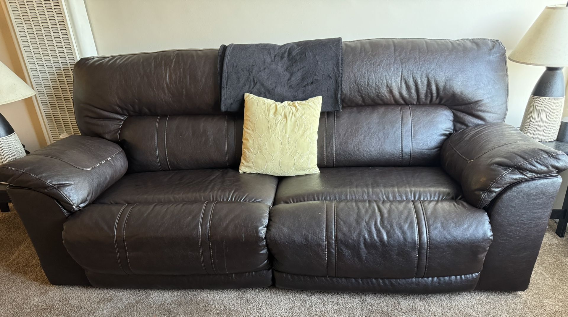 Brown Reclining Couch 