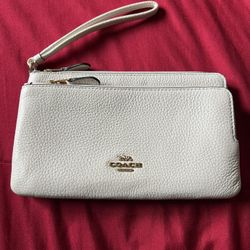 White Coach Wristlet Wallet