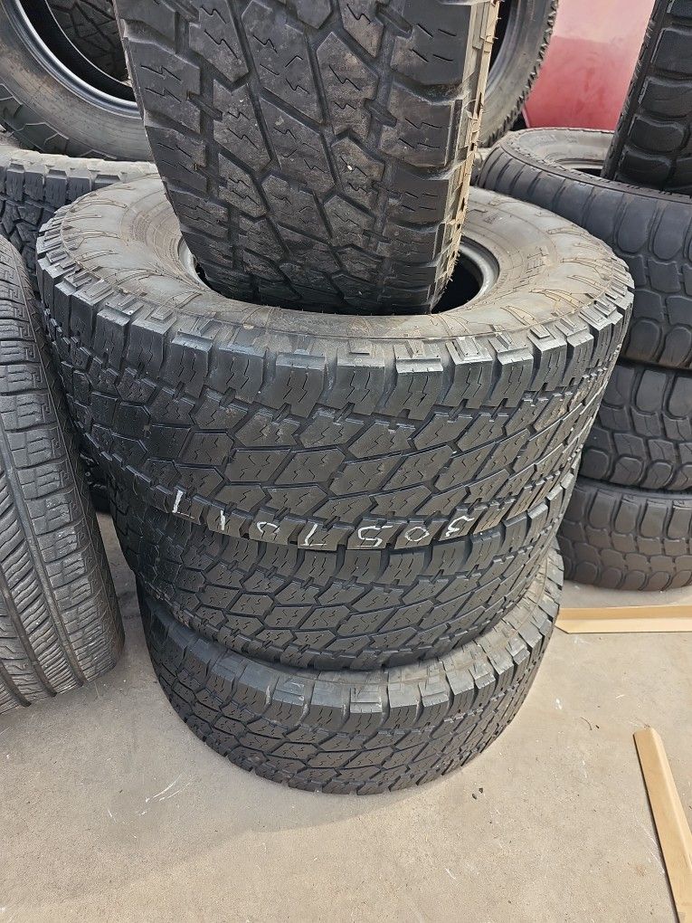 Used Set Of Nitto All Terrain 305 70 17 Lt
