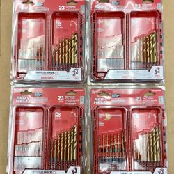 New Milwaukee Red Helix 23 Pc Titanium Drill Bit Set For Impact Tool Shockwave Impact Duty Metal 48-89-4631 Job Professional Home DIY Construction