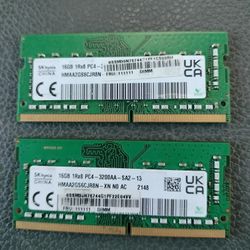 16GB DDR4 3200MHZ LAPTOP RAM MEMORY- two pieces