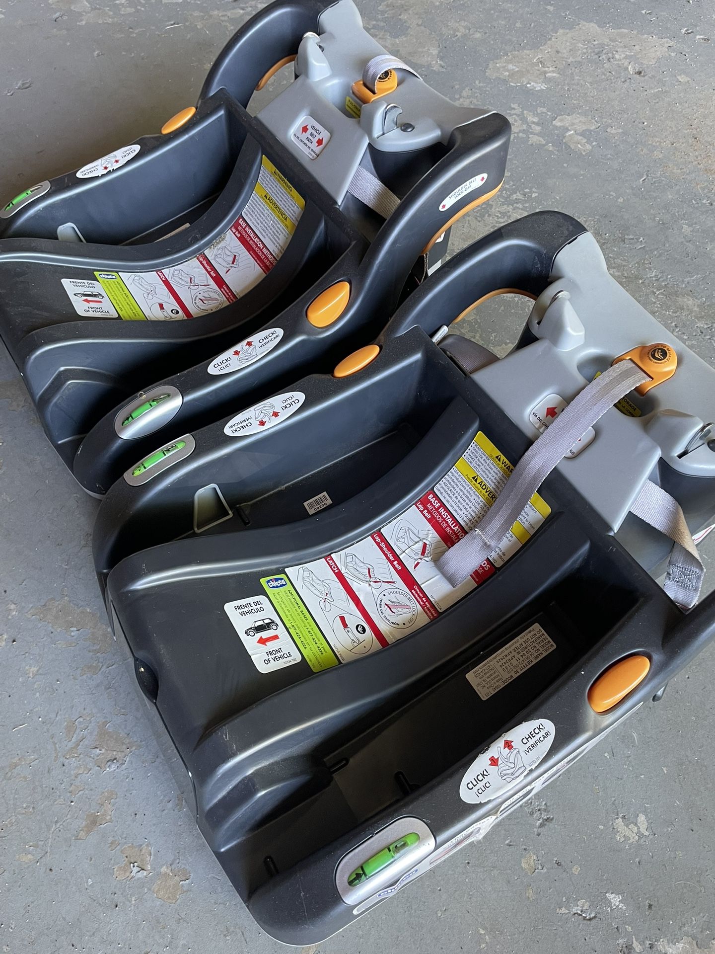 TWO Chicco Car seat Bases