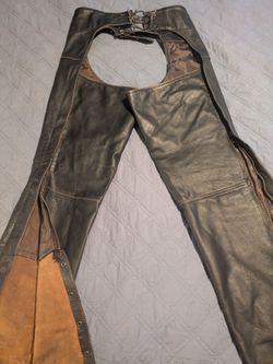 River Road motorcycle leather chaps