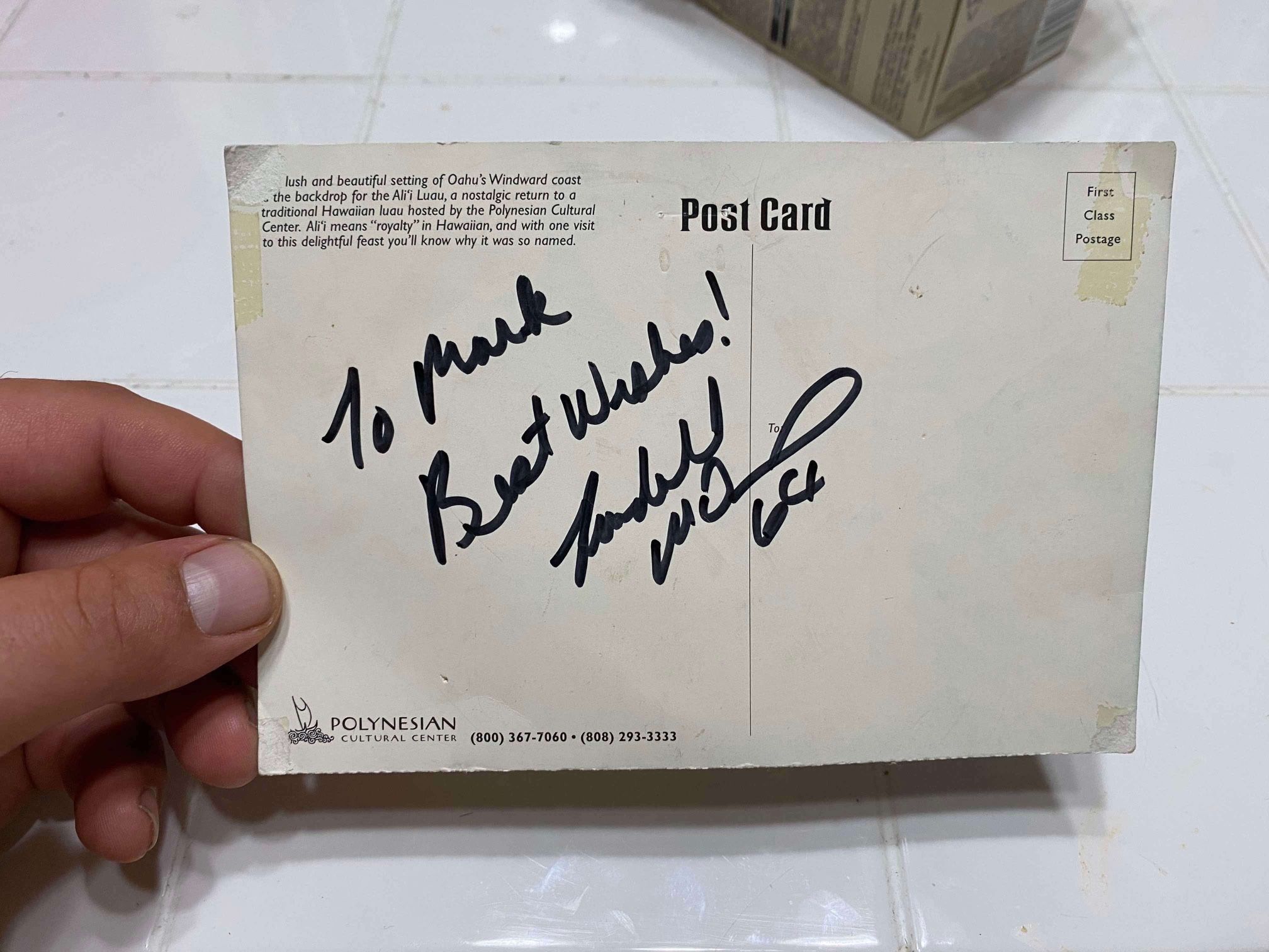 Randolf McDaniels # 64 Signed Hawaii Card
