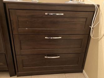 Dresser or cabinet used in bathroom