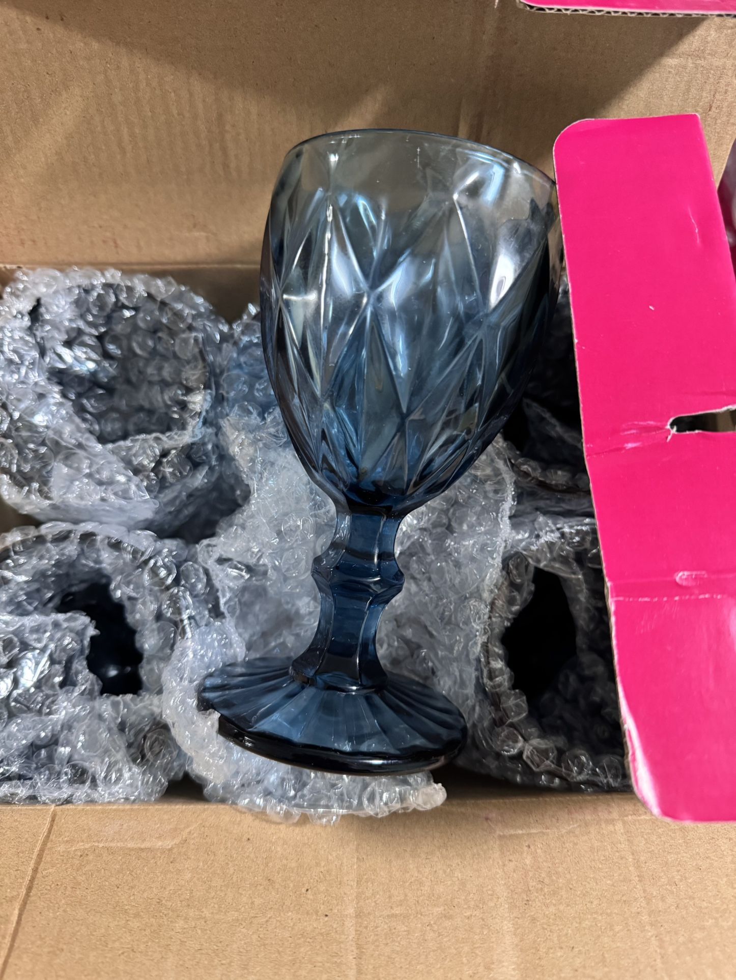 Set Of 100 Blue Glasses