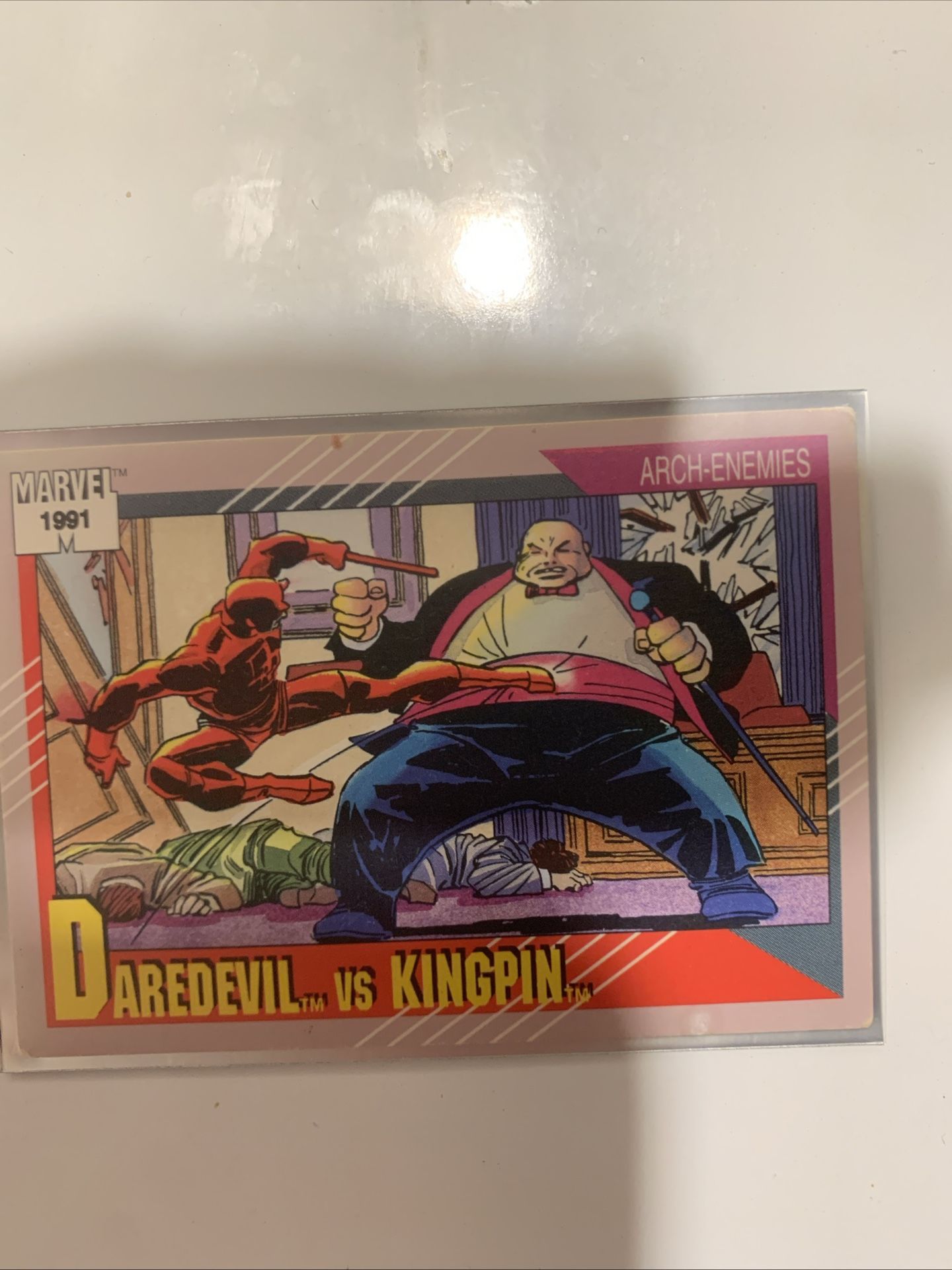 Daredevil VS KingPin 1991 Trading Card