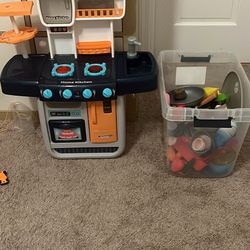 Plastic Play Kitchen with Accessories 