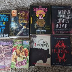 Books, various fantasy and YA titles