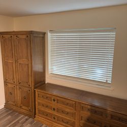 Armoire (tall cabinet) and a dresser (chests of drawers)