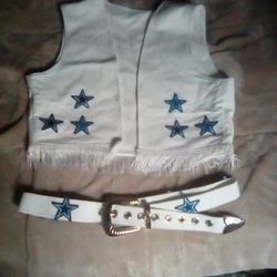 Cowboys Cheerleader Top And Belt