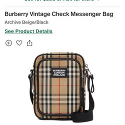 Burberry Messenger Bag (mens)
