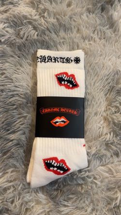 Chrome Hearts Lips Graphic Crew Socks