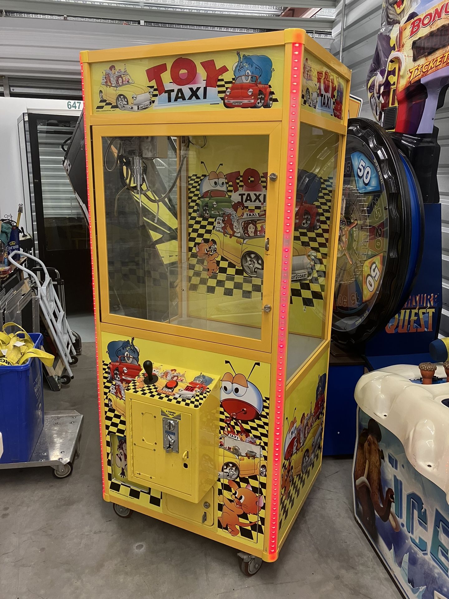 31” Toy Taxi Claw Machine Arcade Game