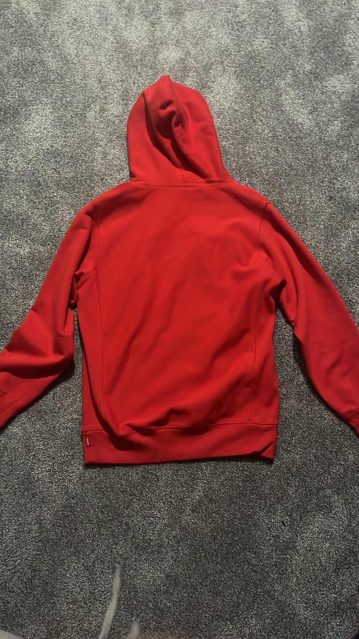 red supreme hoodie worn once price is negotiable