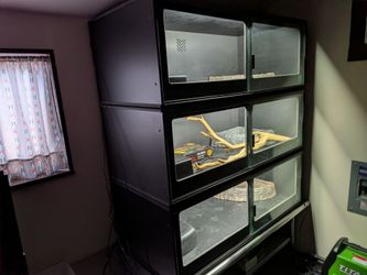 Stacked Reptile Enclosure Tower – 3 Units