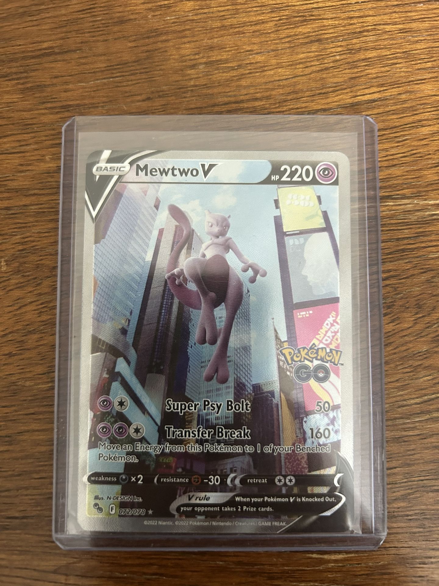 Pokemon TCG Mewtwo V Alt Art Card