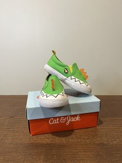 Toddler Cat & Jack Green Dinosaur Shoes - Size 6
