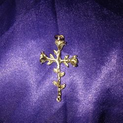 Gold Rose Cross