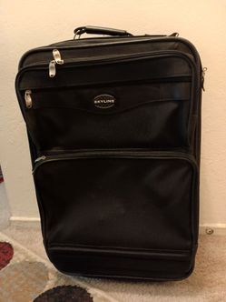 Skyline Black Rolling Carry-on Suitcase.