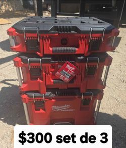 Milwaukee PACKOUT $300 each set of 3 new open box item