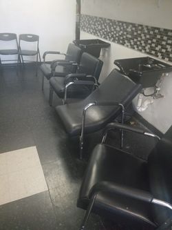 Shampoo chairs.