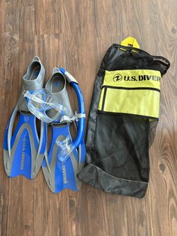 U.S. Divers Snorkeling Set Fins Mask Snorkel with Mesh Bag Size S 5-6.5 (38-