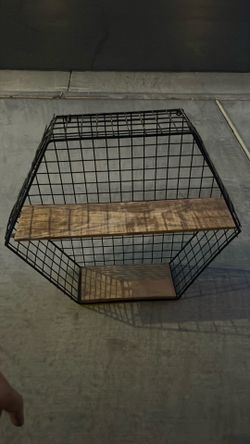 Metal wall shelf