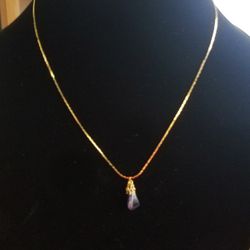 Necklace With Amethyst Pendant