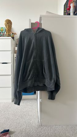 Forever 21, grey zip up hoodie, size Large in women