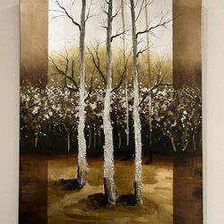 Large Painting Trees Art 
