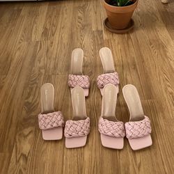 Light Pink Braided Sandals NEW