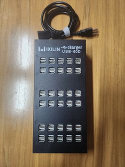 Mixilin USB-60D Charger, 60 Port USB Charging