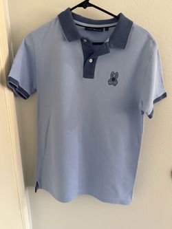 Blue psycho bunny polo with colar size 3
