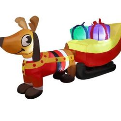 Christmas Dog Sled Inflatable 