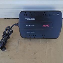 Nice Black Surge Protection With 8- Outlets Battery Backup-UPS ES- 450  Very Clean Like New. 