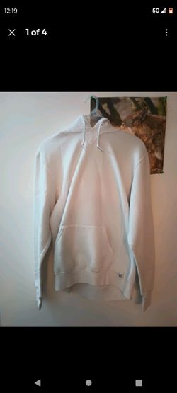 Russell Athletic Pullover White Hoodie Size Medium M Pre-owned Men's Rare Sports