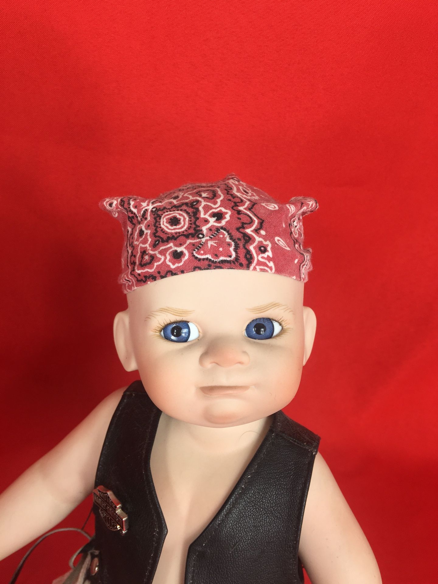 HAILEY AND BOBBY HARLEY DAVIDSON BIKER BABY DOLLS FRANKLIN MINT