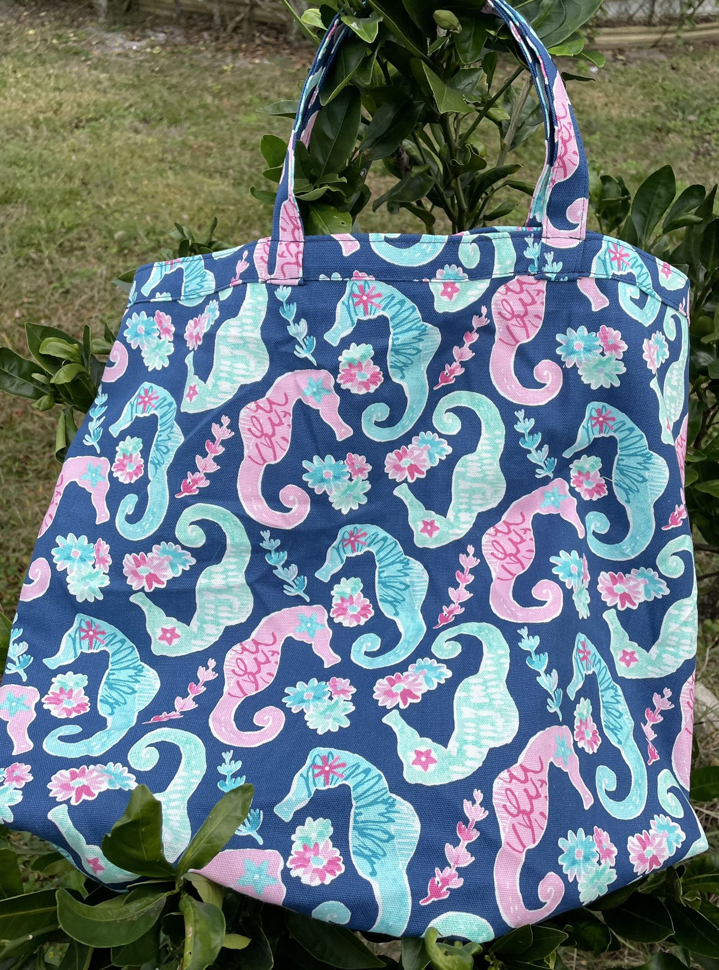 Seahorse Shopping/tote Bag, Handmade 