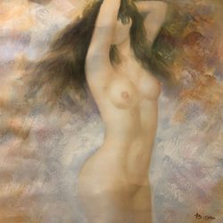 Framed Painting And A Canvas by B. Danny