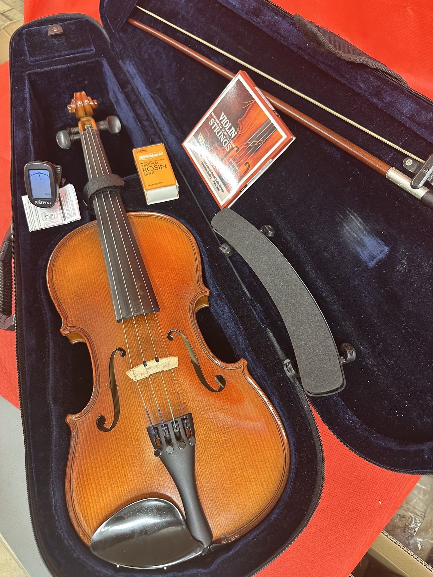 3/4 Size Franz Hoffman Violin with Bow, Digital Tuner, Shoulder Rest, Extra Strings $200 Firm