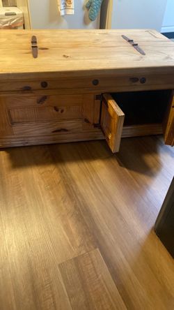 Rustic trunk table