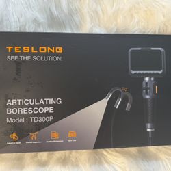 Teslong Two-Way Articulating Borescope, 5.5mm Slim Probe, 5.0'' Industrial Endoscope w/ Light 