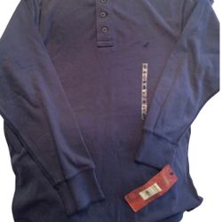 Urban Up Pipeline Men’s Polo 3 Button Up Pullover Shirt, Long Sleeves, Sz S, NWT