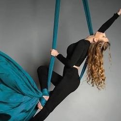 Teal Aerial Silks