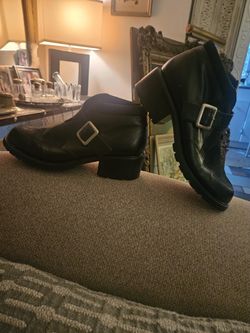 JONES NY pilgrim,Beatle Booties. Leather And Suede 