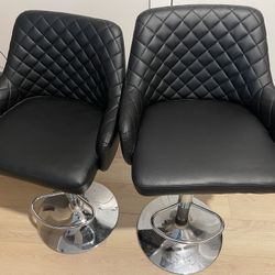 Set Of Two Adjustable Bar Stools
