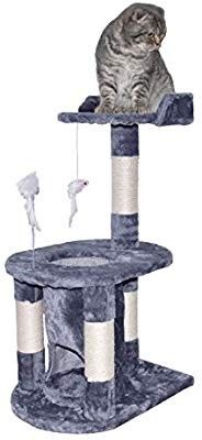 WIKI 29.5 Tall Fashion Design Small Cat Tree with Tunnel