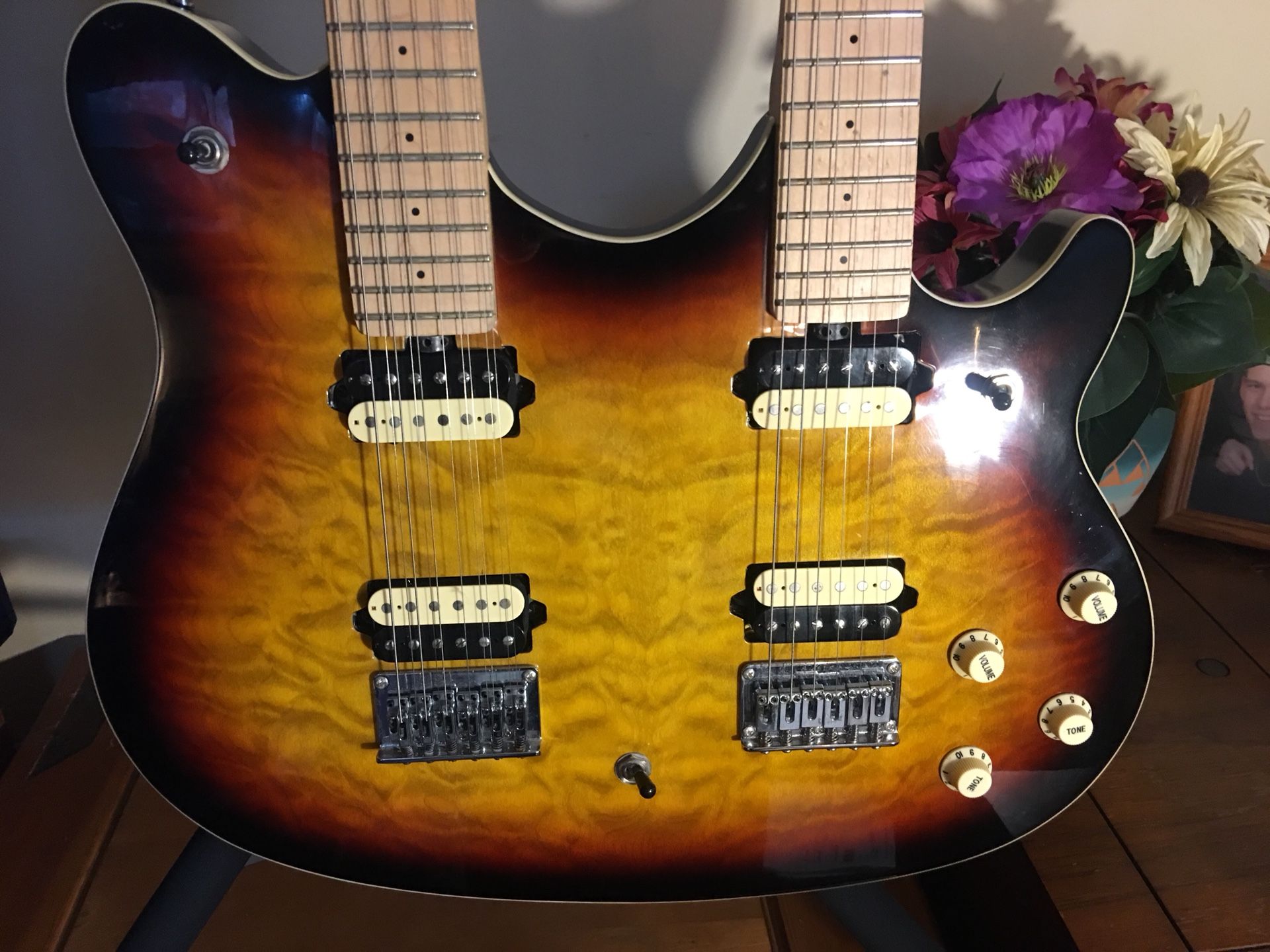 OLP Musicman MM 612 6 String 12 String Double Neck Guitar